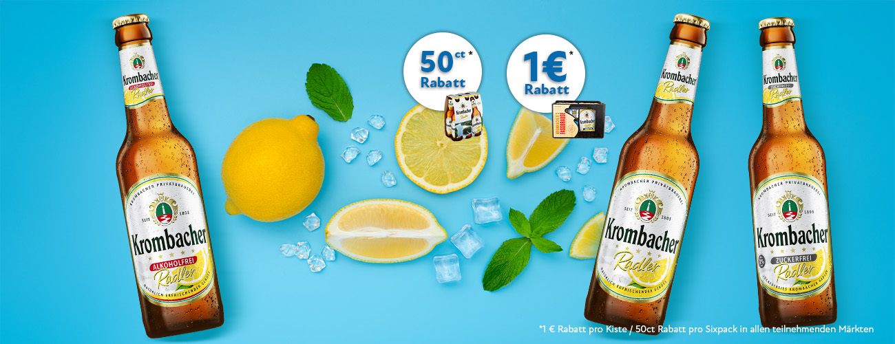 Krombacher Radler Rabattaktion 1 Euro - KW 16 und 17 in 2026